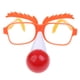 thumbnail image 2 of divertido circo payaso nariz roja gafas partido novedad disfraces disfraz Sunnimix Gafas de nariz de payaso, 2 of 8