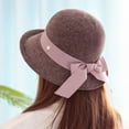 thumbnail image 2 of CoCopeaunt Fall And Winter New Model Chenille Basin Hat, British Hat Knitting Fisherman Hat, Women’s Fashion Bowknot Flanging Hat, 2 of 6