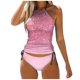 thumbnail image 1 of MKLEKYY Trajes De Baño mujer Natacion Women'S Fashionable Summer Print Sexy Lace Up Detachable Chest Pad Split Swimsuit (3), 1 of 5
