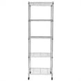 thumbnail image 2 of QINXIN 5 Tier Storage Rack Multipurpose Heavy Duty Corrosion-resistant Wire Shelf With Wheels For Garage Kitchen, 2 of 7