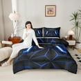 thumbnail image 4 of Castle Fairy 3-Piece Queen Size Comforter Set, Blue Gamepad Print, 4 of 8