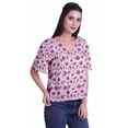 thumbnail image 3 of Moomaya Printed Casual Top For Womens V-Neck Summer Top Short Sleeve Blouse T-shirt, 3 of 6