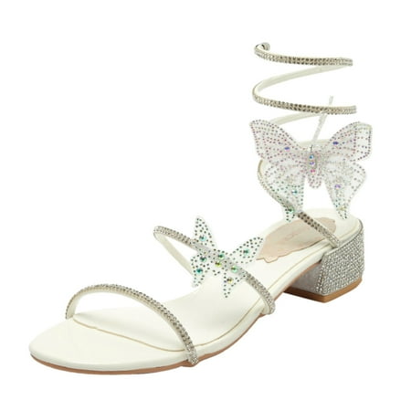 

Pimfylm Nude Sandals Women s Braided Slide Sandals Open Toe Two Strap Slip On Flat Sandals Casual Summer Shoes 6.5 White