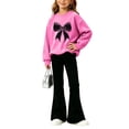 thumbnail image 4 of Cethrio Girls Outfit Sets Long Sleeve, Printed Casual Spring Fall 2 Piece Girls Clothing Sets Size 7-8 T Hot Pink, 4 of 4