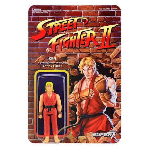TDS Presents - Super7 ReAction Figures - 3.75' inch - 2018 - Street Fighter 2 - Ken
