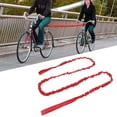 thumbnail image 3 of Cycling Bike Tow Rope, Bike Tow Rope Nylon Material Stretchable Design Compact Portable 2.7m Natural Length  for Walking for Training Red, 3 of 7