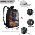 thumbnail image 5 of Uorisanigo 17 inch School Galaxy Wolf Backpack for Boys Girls 5-11 Year, Multifunctional Back to School Bag, Elementary Kindergarten Large Capacity Casual Basic Bookbag, 5 of 6