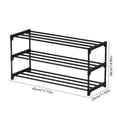 thumbnail image 4 of 3 Tier Shoe Rack – Low-Profile Metal Shoe Organizer for Small Spaces, Under Bed Or Closet Storage, Modern Minimal Design, 17.7"x15", 4 of 7
