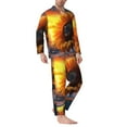 thumbnail image 2 of KLL Sunset Coast Sunflower Sleepwear Mens Flannel Pajamas,Long Cotton Pj Set, 2 of 7
