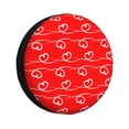 thumbnail image 1 of Waterproof Spare Wheel Cover, Romantic Valentine'S Day Pink Heart Adjustable Wheel Cover For Jeep Trailer Rv Suv Car, 14 Inch, 1 of 8
