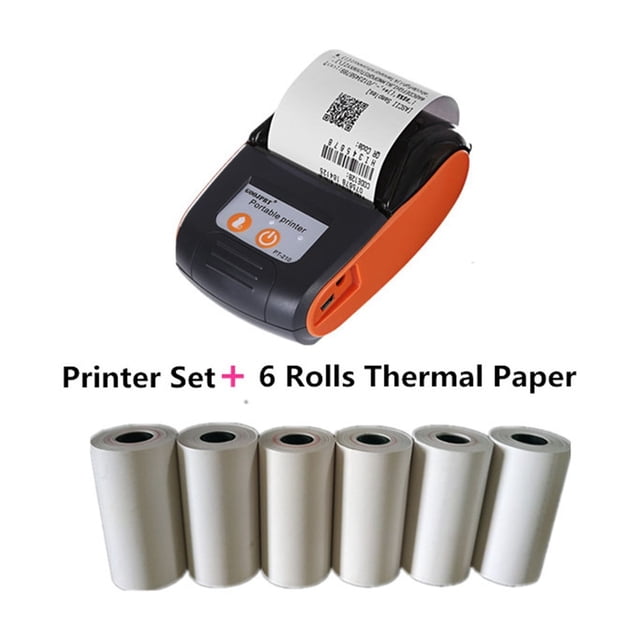 Imprimante Thermique Portable BT 4.0 pour Reçus, Mini Imprimante Mobile 58 mm, Machine pour Taxi, Excellente Performance de Numérisation