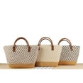 thumbnail image 2 of IELGY Bohemian hand-woven bag, seaside vacation travel straw weaving large-capacity leisure simple commuter women's bag, 2 of 2