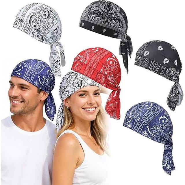 Bonnet Foulard Rafraîchissant Paisley Respirant Évacuant la Transpiration Durag Léger Extensible Bandana Plein Air Cyclisme Course