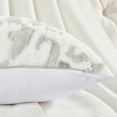 thumbnail image 5 of Home Soft Things Leaf-Pattern Faux Fur Pillow Covers, Set of 2, 20"x20", Frenda, 5 of 6