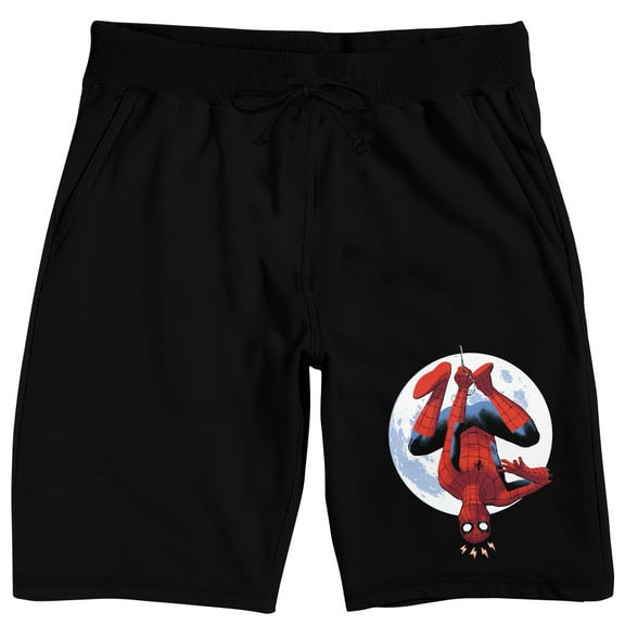 Marvel Universe Spider-Man Men's Black Lounge Shorts-Medium
