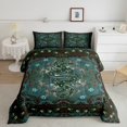 thumbnail image 2 of Erosebridal Green Snake Comforter Sets Queen Size,Boho Flower Bedding Queen Comforter Set,Ultra Soft Reversible Bedding Sets Queen with Comforter,Animal Room Decorative,3 Pieces, 2 of 8
