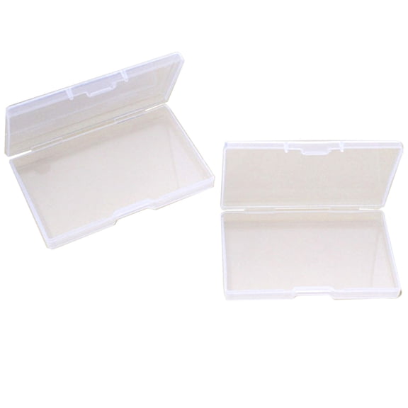 HONMEET 2Pcs Transparent Plastic Business Case Holder for Id and Credit Cards