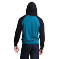 thumbnail image 6 of G-Style USA Men's Lightweight Contrast Raglan Sleeve Pullover Hoodie Sweatshirt MH13114 - Cyan Caviar/Black - X-Large, 6 of 6