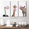 thumbnail image 4 of Hieng Three Funny Animals Multi Piece Canvas Canvas Wall Decor Cow, Raccoon, and Panda Wall Decor Funny Animal Wall Hieng for Living Room, 4 of 6