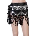 thumbnail image 2 of SEMPAI Women Tassel Sequin Scarf Skirt Belly Dance Performance Costume Ballroom Dancewear, 2 of 5