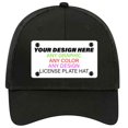 thumbnail image 2 of Personalized Design Your Own Custom Novelty Aluminum License Plate Hat | 4" x 2.2" Mounted Hats Mesh Black, 2 of 2