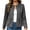 Gray, variant on Women's Denim Vest Button Down Sleeveless Back Slit Tunic Jean Jacket Open Front Slimming Tight Fashion Vest Tops, Blue, L