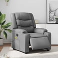 thumbnail image 2 of Sillón reclinable eléctrico para masajes VidaXL de piel sintética gris, 2 of 9