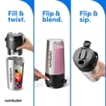 thumbnail image 3 of Nutribullet Flip licuadora portátil con vaso aislado, acero inoxidable cepillado, NBPB50350SS, 3 of 5