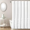 thumbnail image 1 of Lush Decor Rideau de Douche Avery, 72 par 72 Pouces, Blanc, 1 of 6