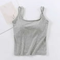 thumbnail image 2 of Kaemgyyd Womens Camisoles Tops with Built in Padded Bra Soft Basic Breathable Tank Shirt Ribbed Sleeveless Undershirt Sleepwear, 2 of 3