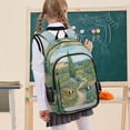 thumbnail image 7 of FORMRS Unisex School Backpack 17" Student Travel Bag with Laptop Compartment, Garden Scene, 7 of 7