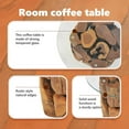 thumbnail image 5 of vidaXL Coffee Table with Solid Teak Driftwood Base, Tempered Glass Top, Handmade, 23.6"Φx16'', 5 of 10