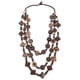 thumbnail image 1 of Collar estilo bohemio retro para mujer, con colgante de cuentas de madera tejidas a mano con forma de concha de coco, joyería de moda playera para damas y niñas (marrón), 1 of 8