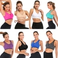 thumbnail image 1 of Bra for Women Padded Sports Bra Seamless Women’s Tank Tops Wirefree Comfort Bras Yoga Running Dancing (With Chest zipper), 1 of 8