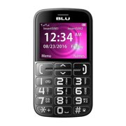 Angle View: BLU Joy J010 Unlocked GSM Senior Friendly Phone - Black (Used)