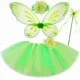 thumbnail image 2 of Conjunto de falda de tul con alas de mariposa para niñas, disfraz de duende verde, hada, tutús para bebés y niñas, faldas de tul mullidas para niñas, 2 of 5
