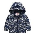 thumbnail image 3 of CPNG Boys Rain Jacket Toddler Kids Waterproof Animal Fleece Lined Warm Snow Coat Hooded Zipper Lightweight Windbreaker Casual Rainproof Raincoats, 3 of 8