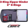 thumbnail image 3 of Case-it The Universal Zipper Binder - 2 Inch O-Rings - Padded Pocket That Holds up to 13 Inch Laptop/Tablet - Multiple Pockets - 400 Page Capacity - Comes with Shoulder Strap - Jet Black LT-007, 3 of 8