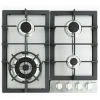 Magic Chef 24'" Built-In Gas Cooktop in Stainless Steel