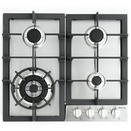 Magic Chef 24  Built-in Gas Cooktop in Stainless Steel