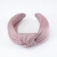 thumbnail image 5 of Unique Bargains 1 Pc Solid Tie Wide Headbands for Women Pink Purple, 5 of 6