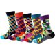thumbnail image 1 of Calcetines de tripulación novedosos para hombre Patrones variados negros Funky Funny Casu, 1 of 5
