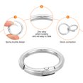 thumbnail image 3 of 10Pack Spring O Rings, 3/4"(19mm) ID Zinc Alloy Trigger Round Snap Buckle, DIY Accessories Spring Buckle (Silver), 3 of 7