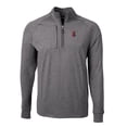 thumbnail image 2 of Men's Cutter & Buck  Heather Black Indianapolis Indians Adapt Eco Knit Heather Big & Tall Quarter-Zip Pullover Top, 2 of 3
