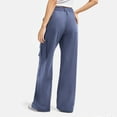 thumbnail image 6 of Sevevn Ladies' Solid Color Cotton And Linen Pants Casual Pants With Drawstring And Pocket Beach Pants Early Access Deals Navy XL, 6 of 9