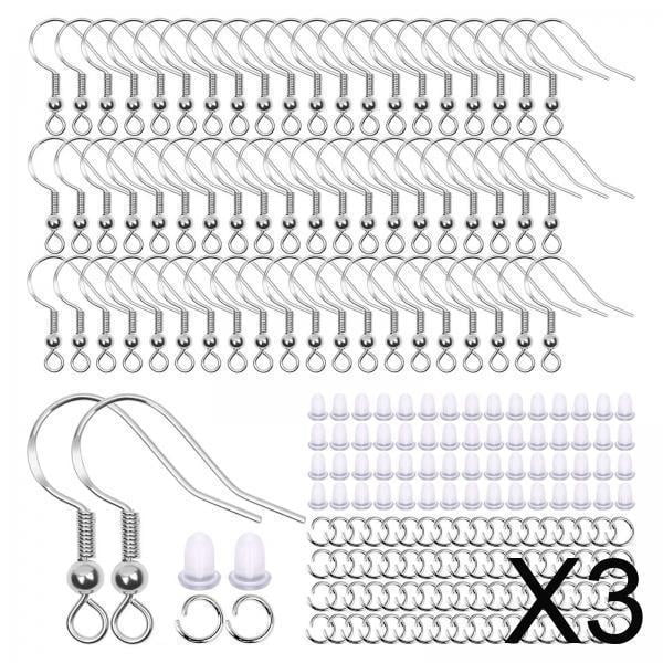Ganchos para hacer aretes,Suministros para hacer joyas de aretes Poste para aretes,Alfileres para aretes Hallazgos para respaldos de aretes Encantos para bricolaje,Tornillo para aretes con
