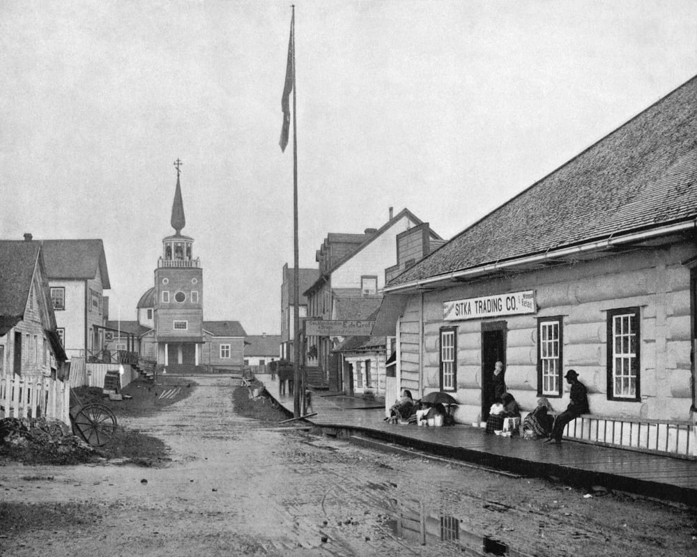 Alaska Sitka C1890. Na Street In Sitka Alaska. Photograph C1890. Poster
