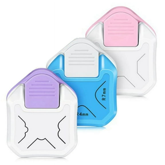 3Pcs Corner Rounder Paper Punch in 3 Styles, 4/7/10mm 3 in 1 Corner Cutter, Corner Punches for Paper Crafts, Card Making