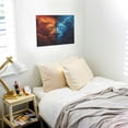thumbnail image 5 of Gukieu Red And Blue Fire Lion Print Horizontal Canvas Decorative Painting 12x16 Inch Shrinkage Resistant Frame Hanging Home Wall Art Decor, 5 of 6