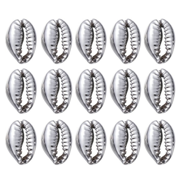 Miangastore Perles Coquilles Plaquées Éparpillées Accessoires Argent 50 Pcs Paquet 1.8x0.6in
